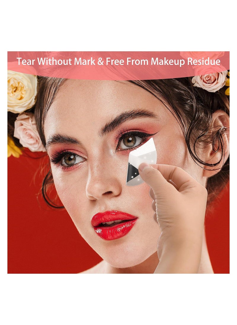 Generic 220Pcs Eyeshadow Shields, EyeShadow Pad Stencil Lint Free Under Eye Pad Prevent Makeup Residue Half-Moon Shape EyeShadow Patches Shields for Eyeliner Eyelash Extensions Lip Makeup(Black) - Image 3