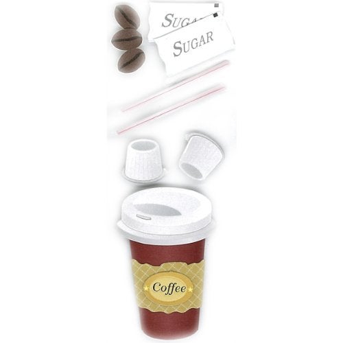 EK Success Jolee's Boutique Coffee Dimensional Sticker - Image 1