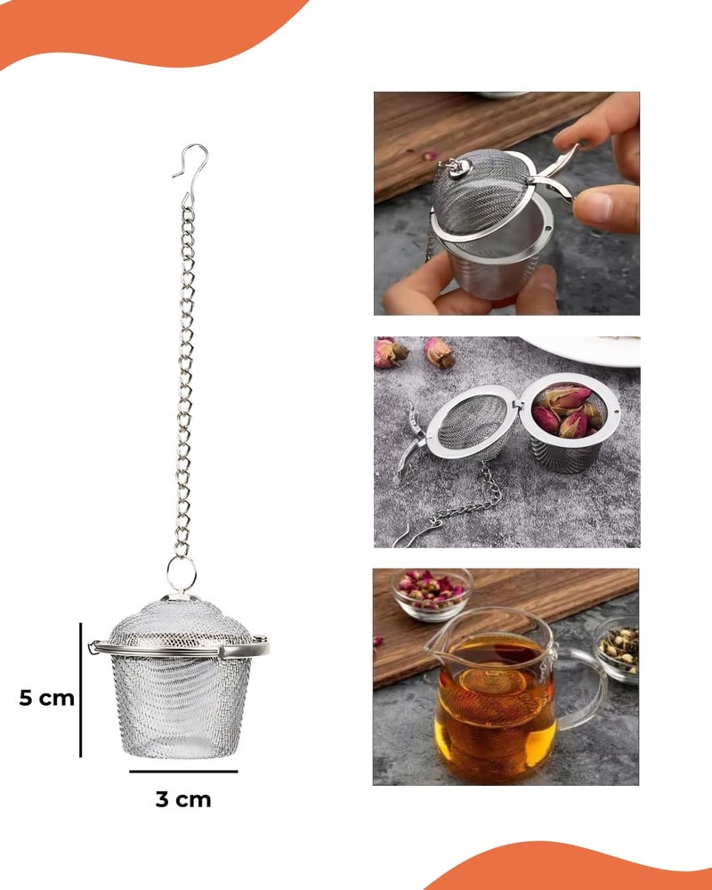 Brunchy Tea Infuser Stainless Steel Mesh Ball - Rust-Free Stainless Steel Tea Infuser and Green Tea Maker with Filter - Ideal for Herbal & Coffee Brewing - Durable and Easy to Clean (1) - Image 5