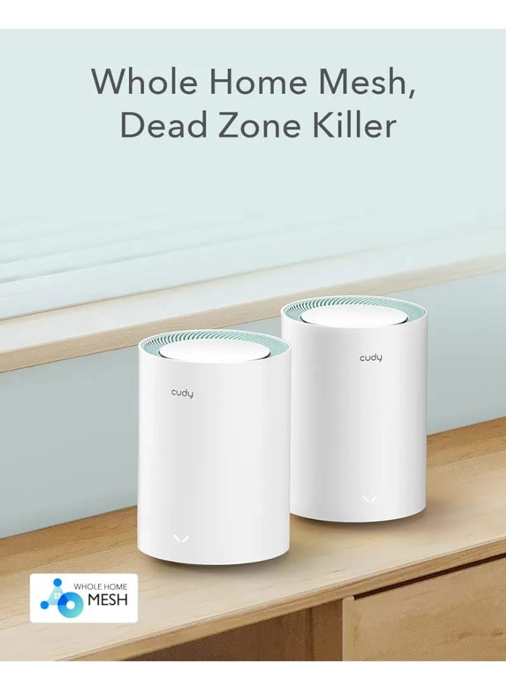 Cudy AC1200 Whole Home Wi-Fi Mesh System M1300 – Dual-Band Gigabit Mesh Router, Up to 300 m² Coverage - Image 2