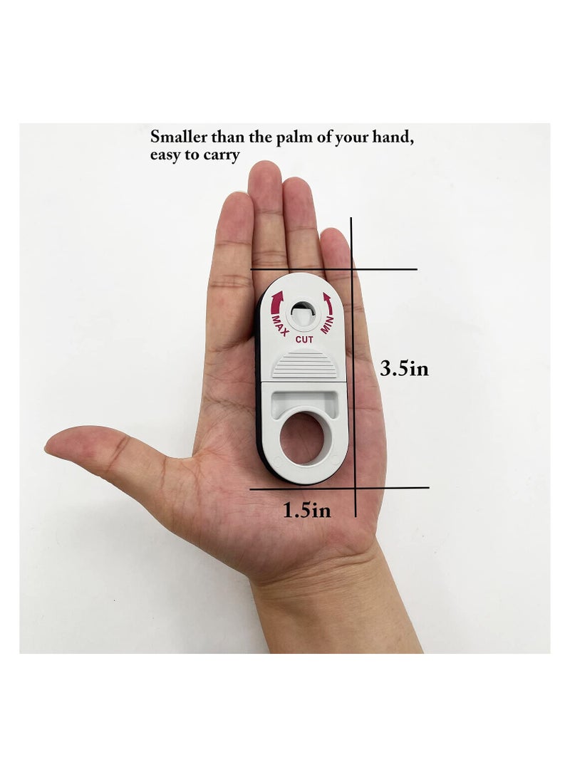 SYOSI Universal Network Wire Stripping Tool for Cat5e, Cat 6, Cat 6a, Cat7, Cat 8 - Professional Coaxial Cable Stripper and Cutter for UTP, STP, SFTP - Adjustable Blade, Compact Design (White) - Image 3
