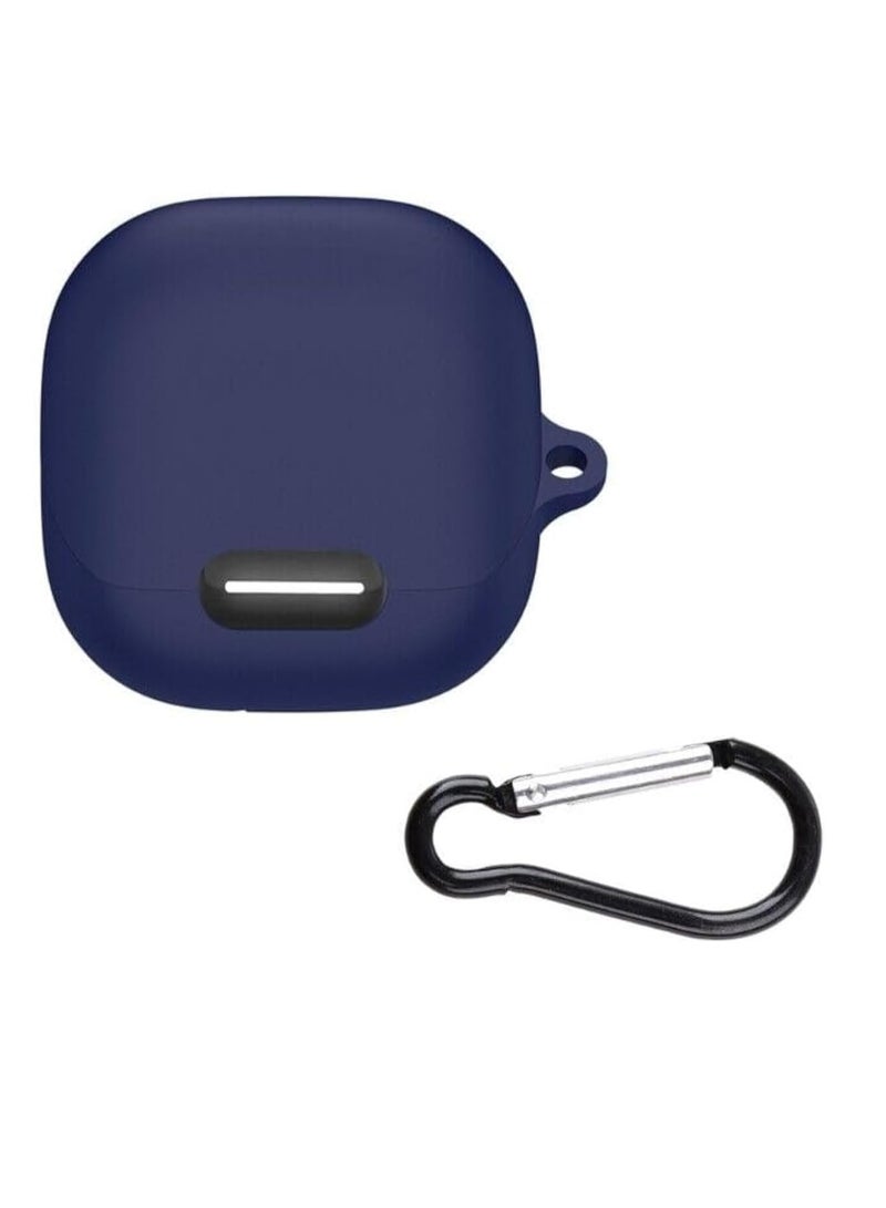 Silicone Case Compatible with Liberty 4 NC Earbuds, Soft Silicone Protective Case Cover, Shockproof Sleeve with Carabiner (Blue)