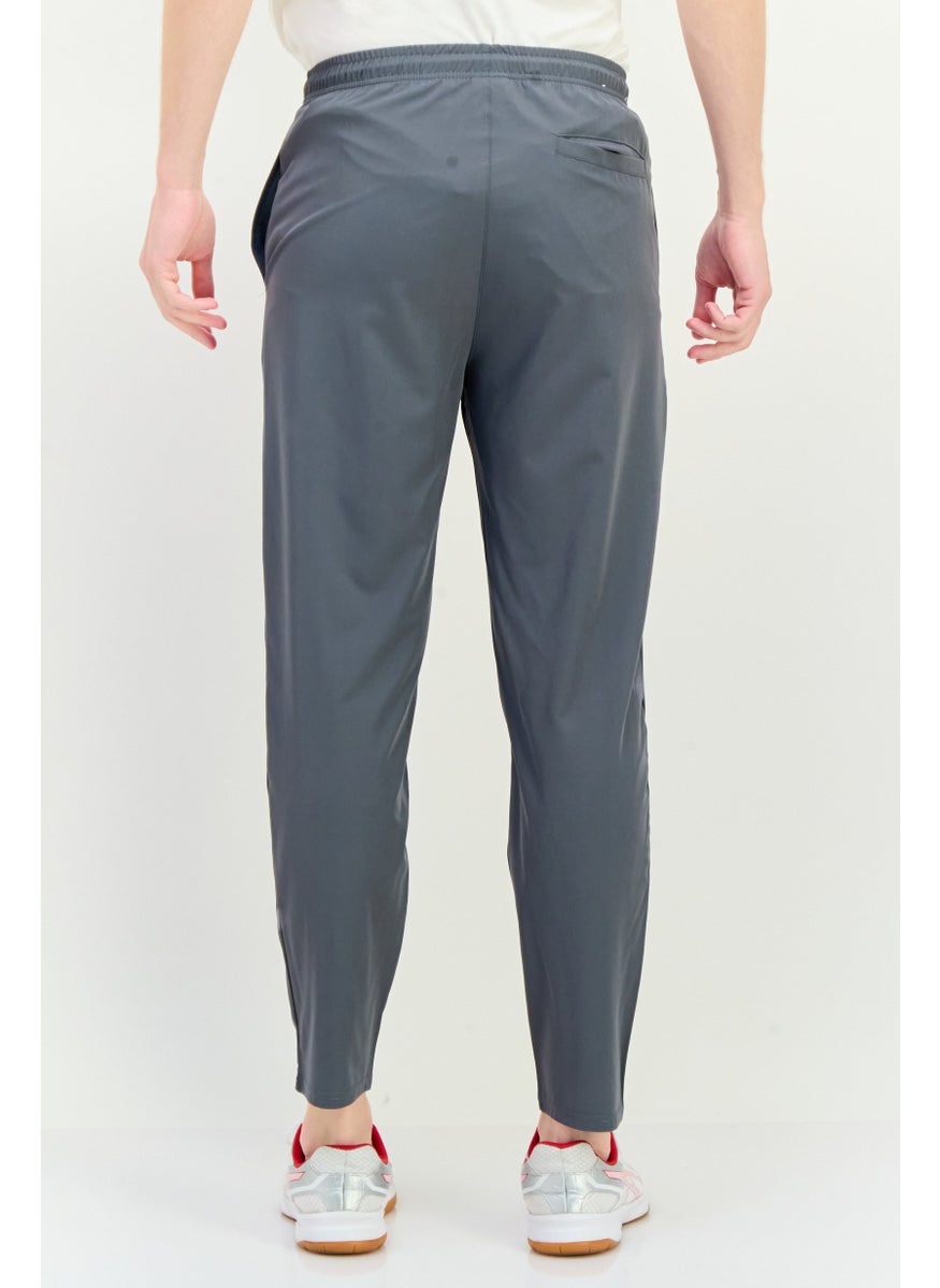 TapouT Men Sportswear Fit Brand Logo Training Track Pants, Steel Grey  - Image 4