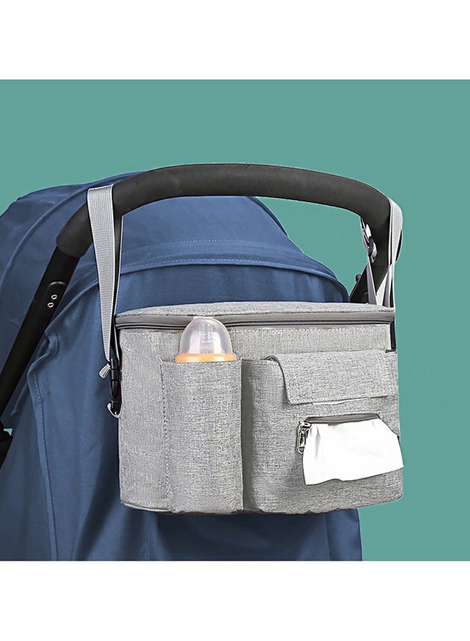 ORiTi Baby Stroller Diaper Storage Organizer Bag Grey - Image 3