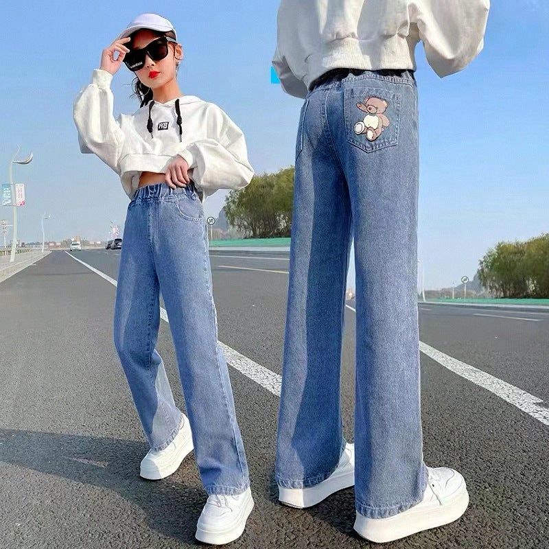 New Children'S Clothing Handsome Cartoon Jeans Factory Volume Of Large Children Loose Boys Jeans - Image 1