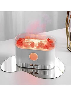 Max Salt Lamp Essential Oil Diffuser 7 Color Gradient LED Lights Ultrasonic Humidifier Aromatherapy Diffuser Mist Modes For Home Bedroom Office Auto Shut-Off 200ML White  - Image 2