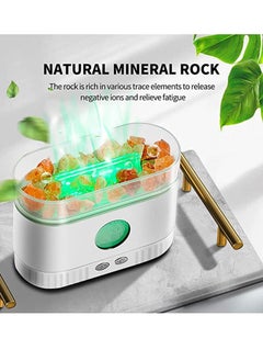Max Salt Lamp Essential Oil Diffuser 7 Color Gradient LED Lights Ultrasonic Humidifier Aromatherapy Diffuser Mist Modes For Home Bedroom Office Auto Shut-Off 200ML White  - Image 1