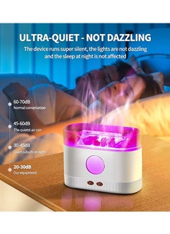Max Salt Lamp Essential Oil Diffuser 7 Color Gradient LED Lights Ultrasonic Humidifier Aromatherapy Diffuser Mist Modes For Home Bedroom Office Auto Shut-Off 200ML White  - Image 4