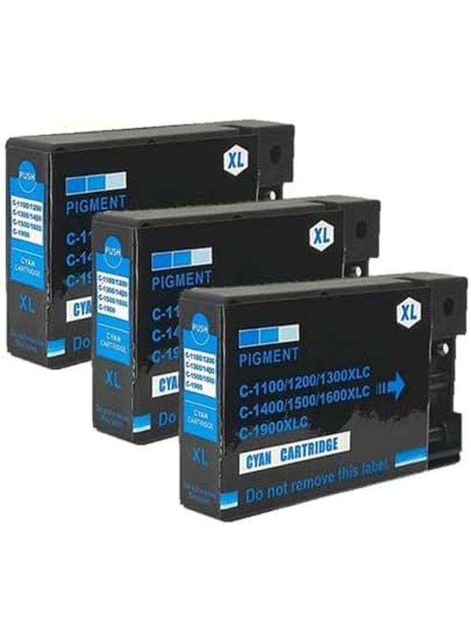 PGI1500XL خرطوشة حبر سماوي متوافقة 3 حزمة لطابعات MAXIFY MB2050 MB2150 MB2350 MB2750 - Image 1