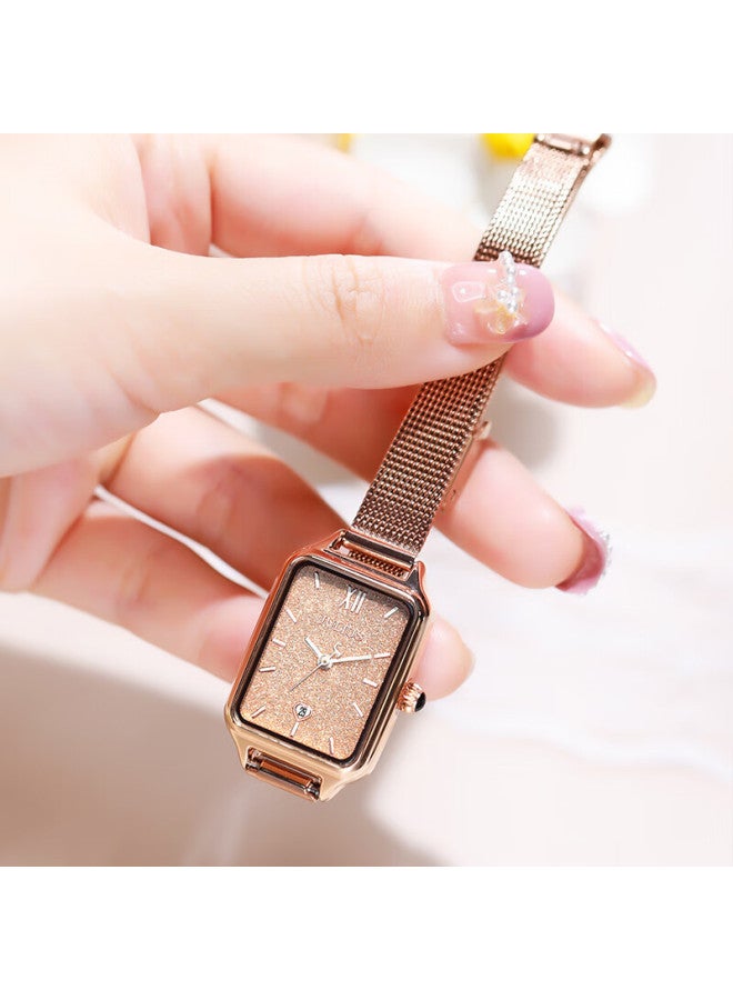 Julius Women'S Vintage Starry Sky Simple Calendar Fashion Student Exam Ladies Watch Champagne Color Ja-1255-1D - Image 5