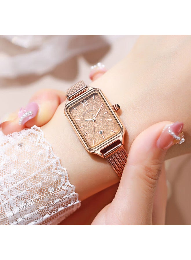 Julius Women'S Vintage Starry Sky Simple Calendar Fashion Student Exam Ladies Watch Champagne Color Ja-1255-1D - Image 3