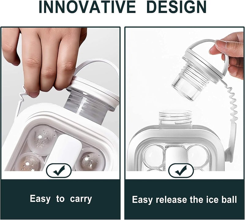 Magicwand 2-in-1 Portable Ice Ball Maker Kettle & A Juice Bottle,Easy to Make 17 Grids Round Ice Balls for Home,Parties,Diwali,Festivals (Pack of 1 Tray) - Image 5
