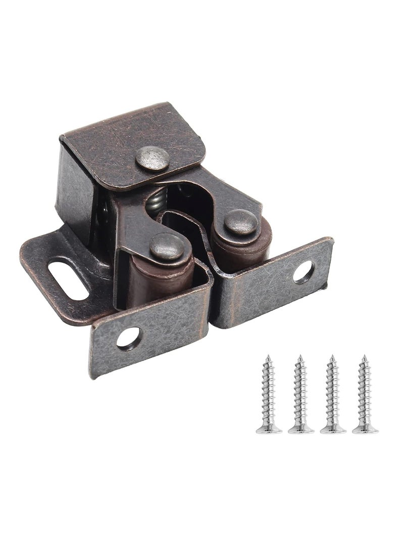 Luomorgo Luomorgo 24 Pack Double Roller Catch Cabinet Latches with Spear Strike for Cupboard Closet Door Antique Bronze  - Image 2