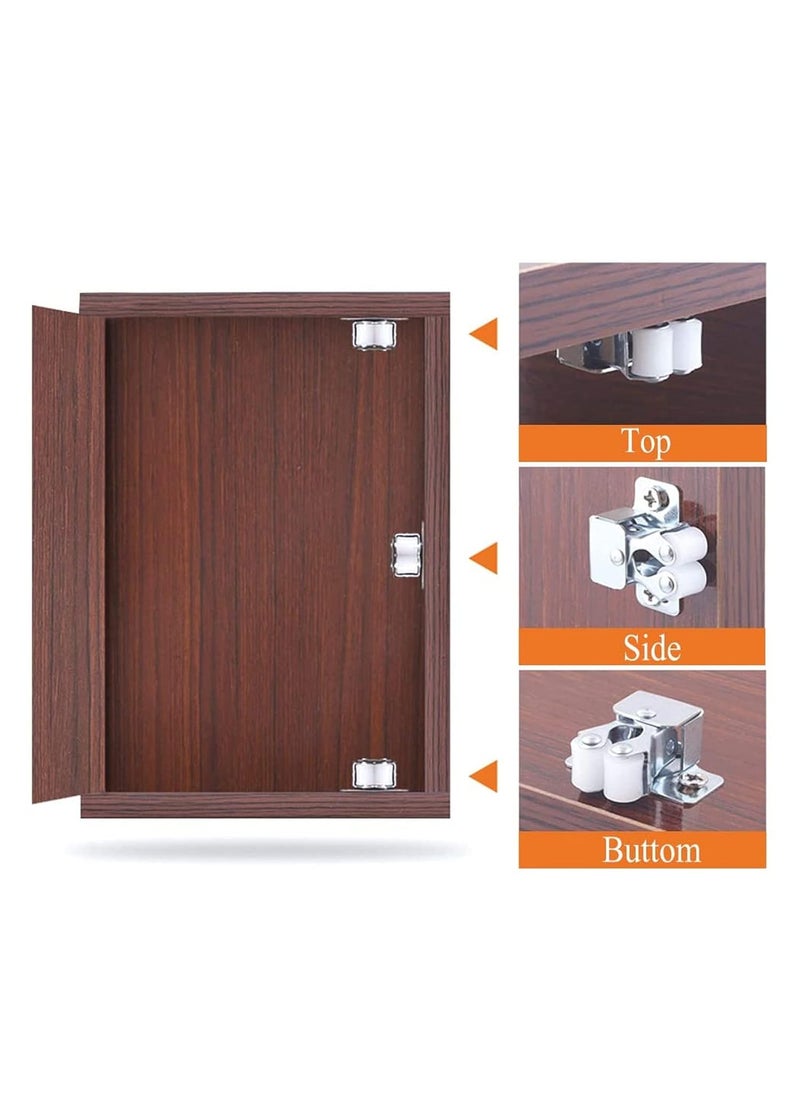 Luomorgo Luomorgo 24 Pack Double Roller Catch Cabinet Latches with Spear Strike for Cupboard Closet Door Antique Bronze  - Image 5