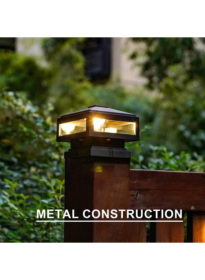 GOODSMANN Landscape Lighting Low Voltage Post Cap Lights Outdoor Lights 3W LED 150 Lumen 3000K with Cable Connectors 2 Bases for 6X6 (Actual 5.5" x 5.5") and 4X4 (Actual 3.5" x 3.5") - Image 4
