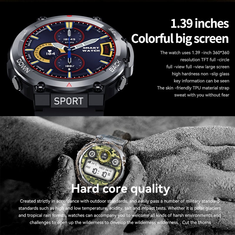 سوارتسير ذكي ليمفو LF33 بشاشة لمس كاملة TFT مقاس 1.39 بوصة، مع مكالمة عبر بلوتوث، متتبع لياقة بدنية مقاوم للماء بمستوى IP67، مراقب لأكسجين الدم والنوم ومعدل القلب وضغط الدم، ويدعم أنماط رياضية متعددة، بالإضافة إلى إخطارات المكالمات والبريد والتنبيه إلى الجلوس لفترات طويلة - Image 2