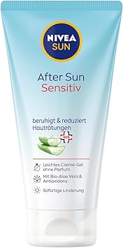 Nivea NIVEA SUN After Sun Sensitive SOS Cream Gel 175 ml Cooling After Sun Gel with Skin Soothing Effect Skin Gel with Organic Aloe Vera and Antioxidants for Sensitive Skin  - Image 1