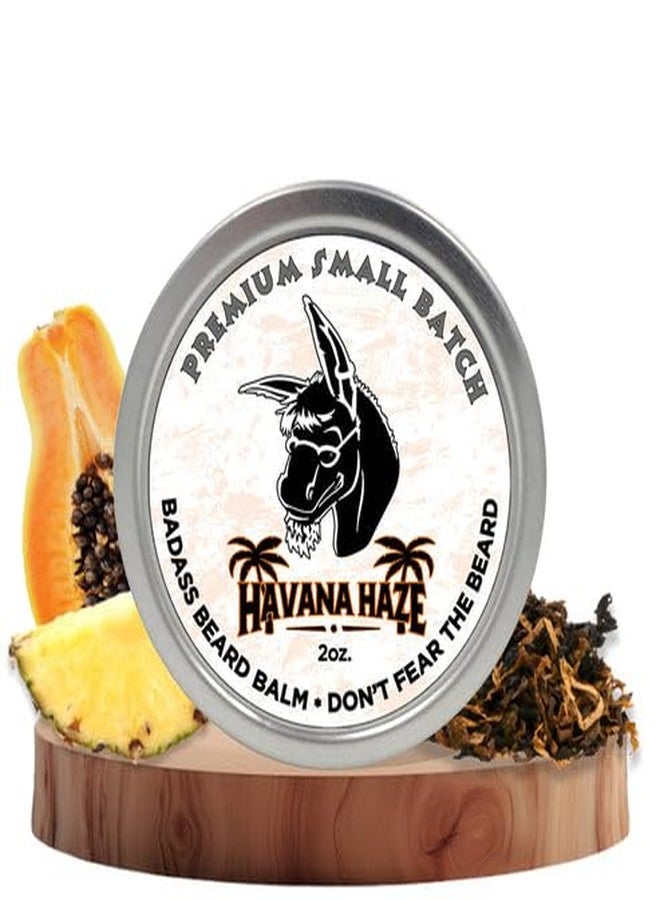 Badass Beard Care Beard Balm - The Havana Haze, 2 Ounce - All Natural Ingredients, Keeps Beard and Mustache Full, Soft and Healthy, Reduce Itchy and Flaky Skin, Promote Healthy Growth - Image 1