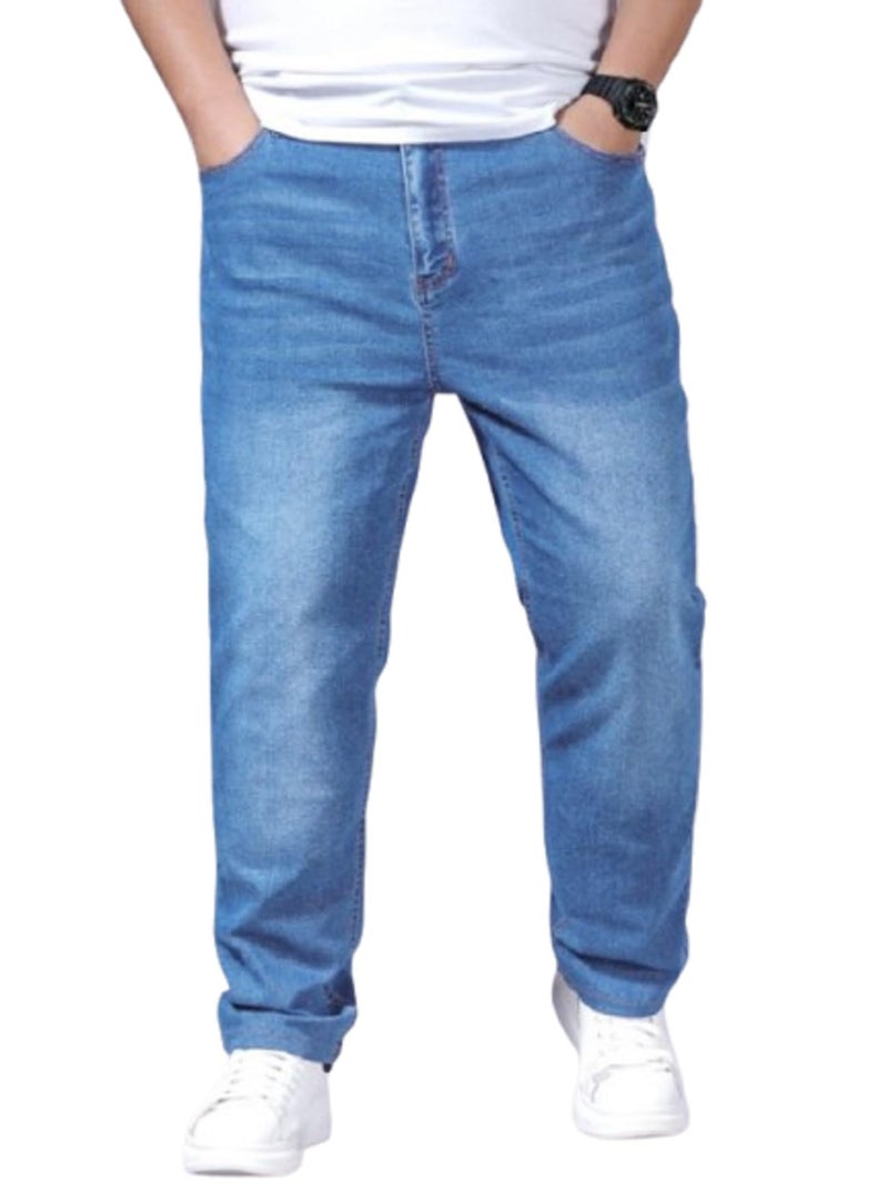 Ben Martin Plus Size Jeans for Man || Big Size Stretchable Jeans for Men || Smart Fit Regular Fit Jean's Pants for Men's || Comfortable Cotton Denim Jins Pant for Men:s, Light Blue - 42 (1) - Image 1
