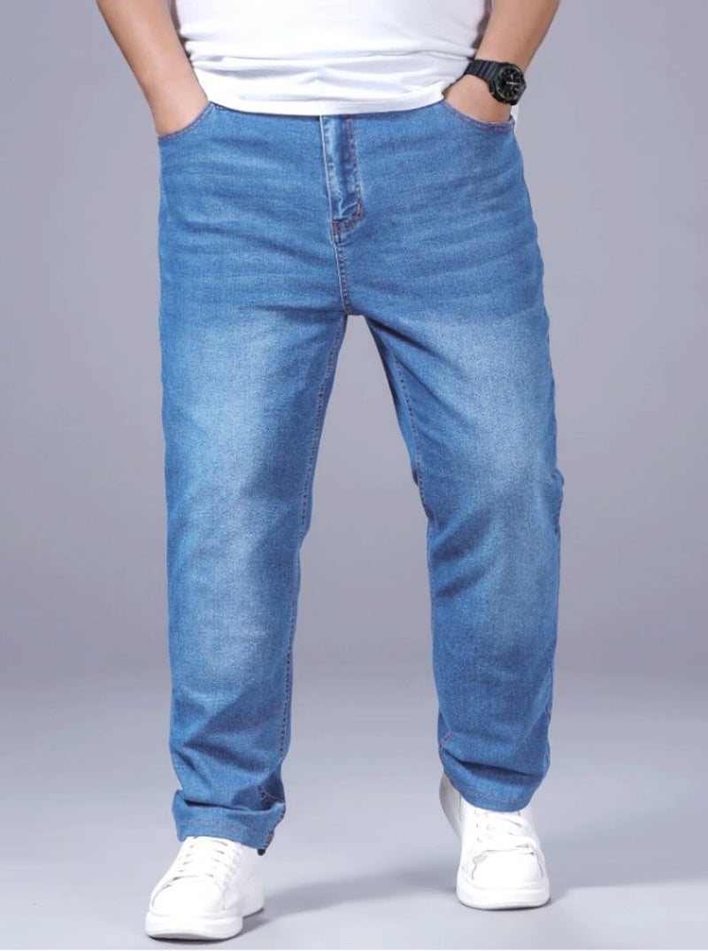 Ben Martin Plus Size Jeans for Man || Big Size Stretchable Jeans for Men || Smart Fit Regular Fit Jean's Pants for Men's || Comfortable Cotton Denim Jins Pant for Men:s, Light Blue - 42 (1) - Image 5