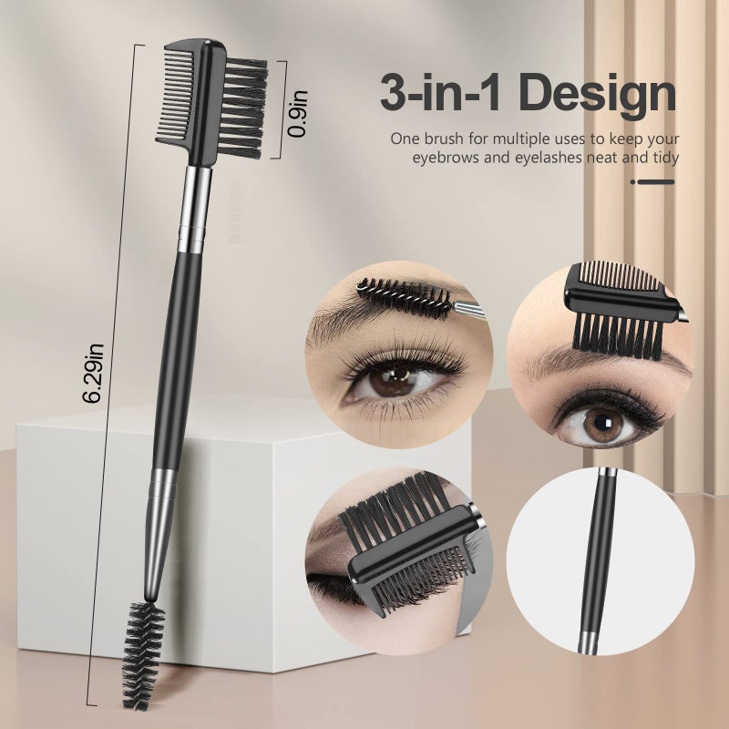 SWEET VIEW Eyebrow Brush Eyelash Separator Brow Comb & Lash Spoolie Professional Eye Makeup Tools (3 Pieces Set) - Image 4