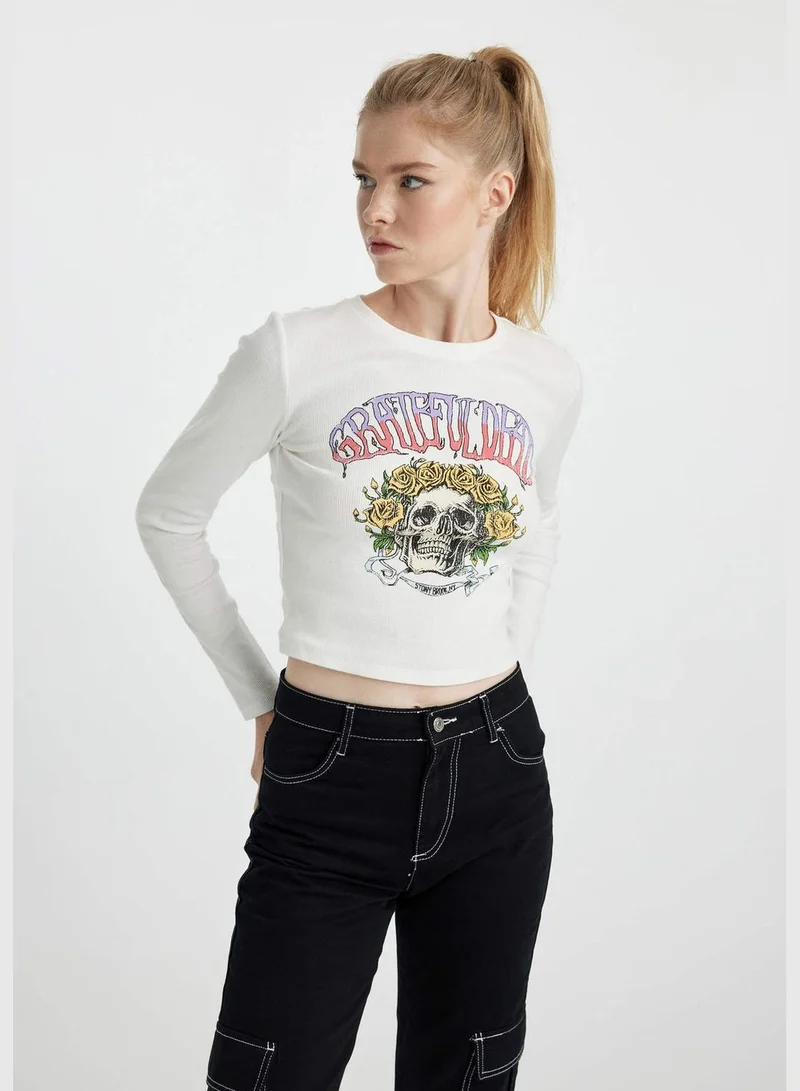 DeFacto Woman Crew Neck Knitted Long Sleeve T-Shirt