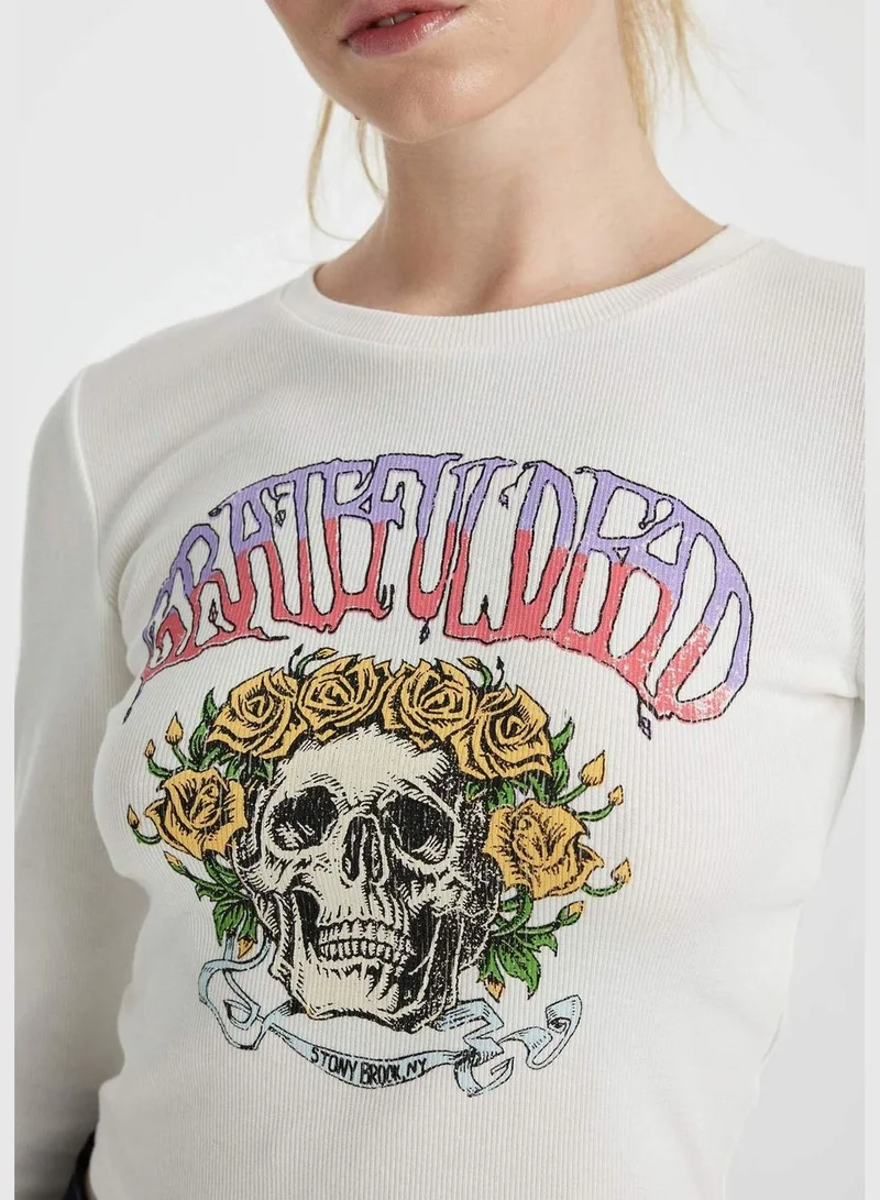 DeFacto Woman Crew Neck Knitted Long Sleeve T-Shirt