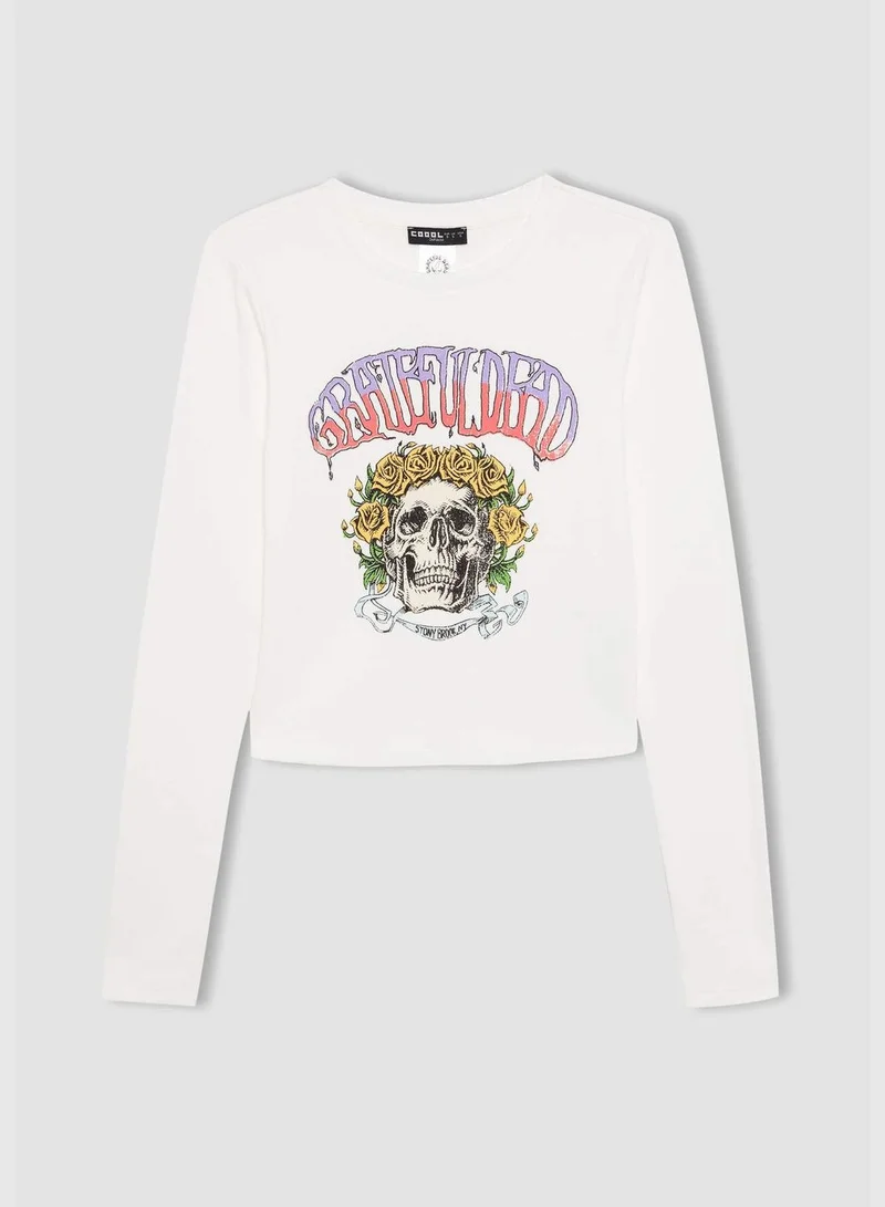 DeFacto Woman Crew Neck Knitted Long Sleeve T-Shirt