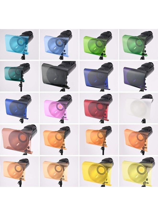 Selens - 20pcs Color Gel Filter for Lighting Effect, 10x10 Inches Photography Color Correction Kit for Photo Video Studio, 20 Assorted Colors, Lighting Filters Transparent Color Sheet Filter Sheet Gels - Image 1