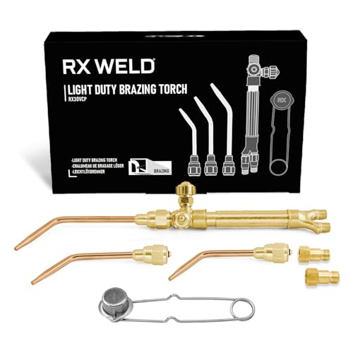 RX WELD Ligth Duty WeldingBrazing Torch Kit Handle Compatible with VSeries J 3 Welding Tips - Image 1
