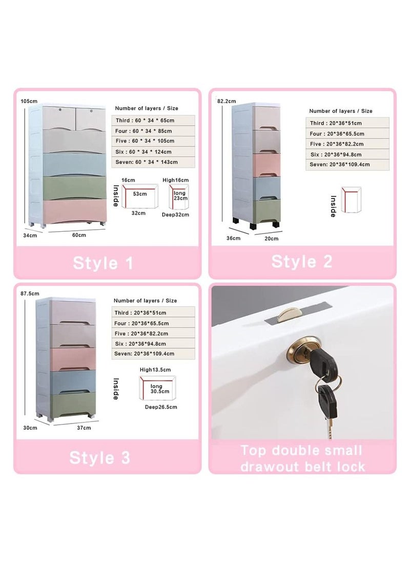 Cool Baby COOLBABY Plastic Cabinet 6 Drawers Storage Dresser ( Pink )  - Image 4