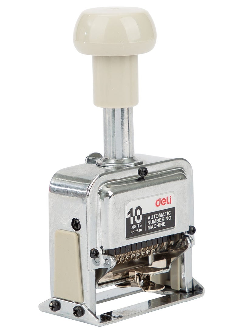 Deli - Deli E7510 Numbering Machine 10 Digits with Ink Bottle and 2 Dry Pads, Automatic, Lock Design. - Image 1