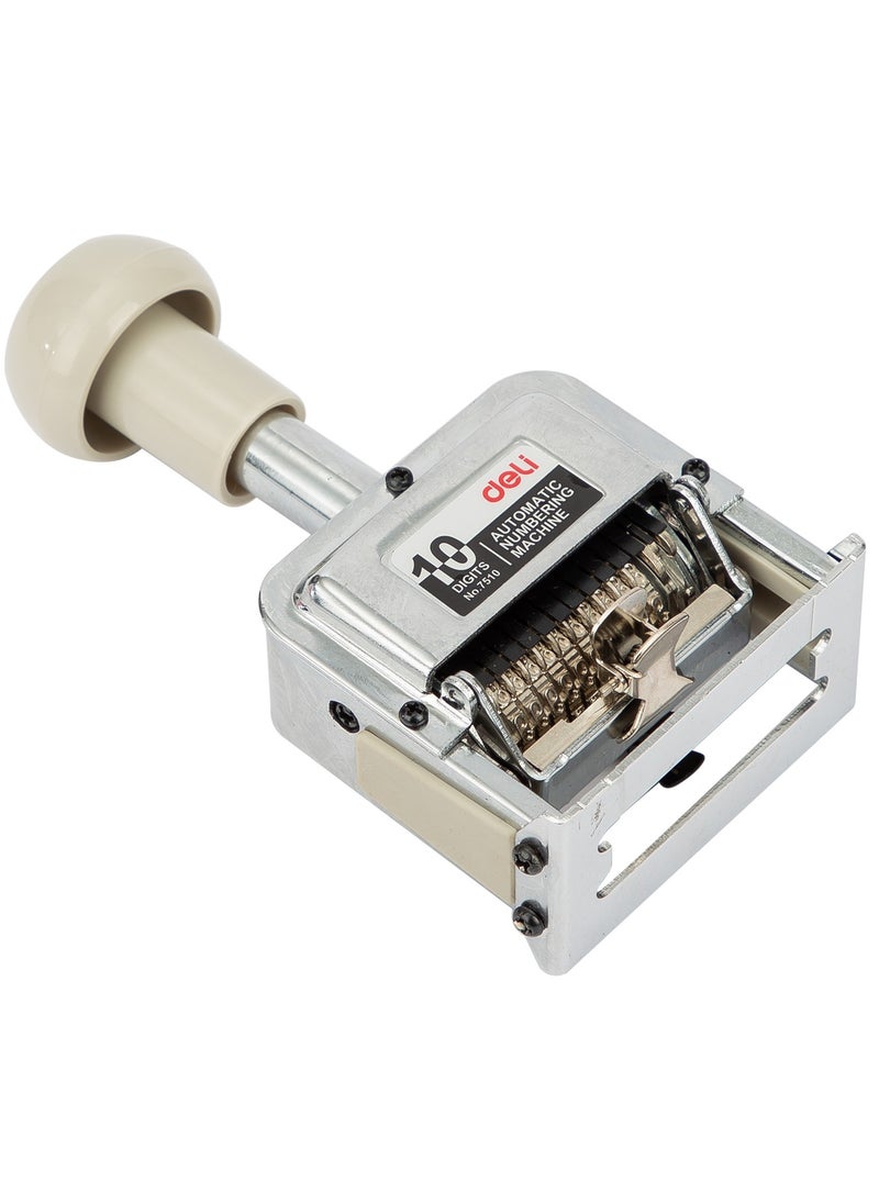 Deli - Deli E7510 Numbering Machine 10 Digits with Ink Bottle and 2 Dry Pads, Automatic, Lock Design. - Image 1