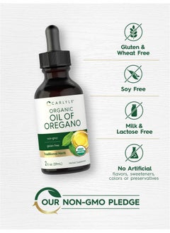 CARLYLE Organic Oil Of Oregano  2 Fl Oz Liquid  Vegan Usda Certified  Nongmo Gluten Free Drops  - Image 5