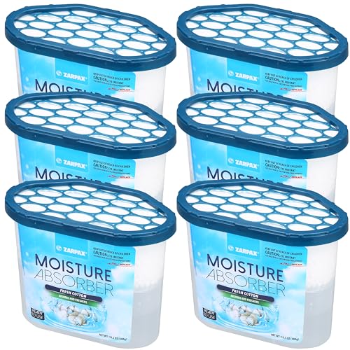 ZARPAX Moisture Absorber Fresh Cotton 105 oz300g Removes Moisture Damp Humidity Odor Absorber With Fresh Cotton Fragrance Moisture Trap for Bathroom Closet Kitchen Set of 6 - Image 2
