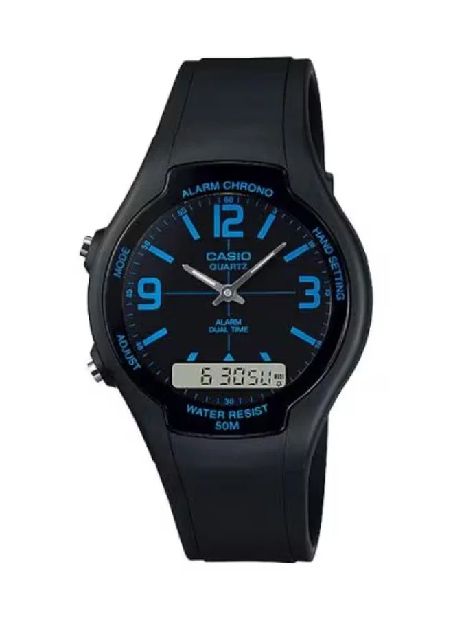CASIO Men's Analog-Digital Display Watch With Black Resin Strap - AW-90H-2B