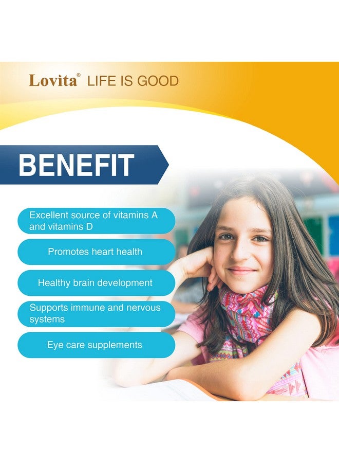 Lovita Cod Liver Oil 400 Mg Omega 3 With Vitamin A & Vitamin D3 Norwegian Cod Liver Oil Rich In Epa And Dha Heart & Brain Health 90 Softgels (1 Month Supply) - Image 4