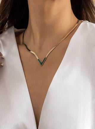 green V shape