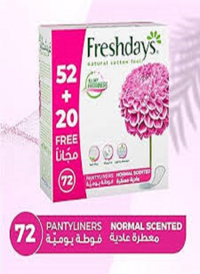 Freshdays NORMAL SCENTED PINK 72 PIC 52+20 FREE