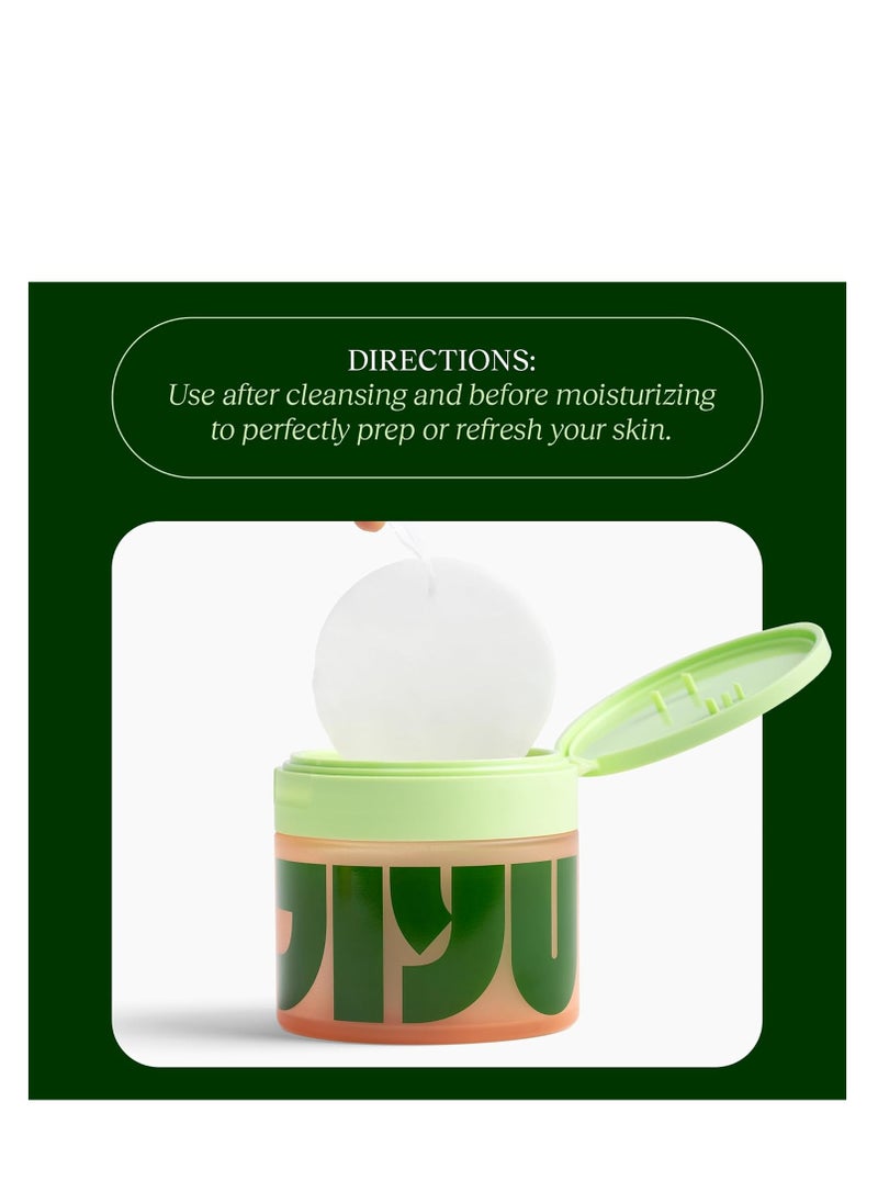 Jiyu - Jiyu Korean Skincare Anti-Aging, Dark Spot & Wrinkle Minimizing Toner Pads - Hydrating with Snail Mucin, Centella Asiatica, Niacinamide, Peptides - for Acne Marks & Hyperpigmentation - 100 Count - Image 1