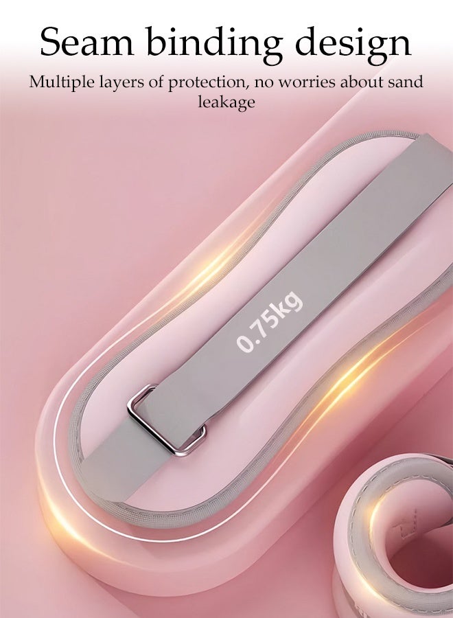 DUNISO 2Pcs Sand Weight Bag Strength Training Weight Set Adjustable Strap Sand Weight Bag for the Arms Feet Ankle Weight Wrist Weight Straps for Gymnastics, Aerobics, Physical Therapy, Gym Exercise - Image 3