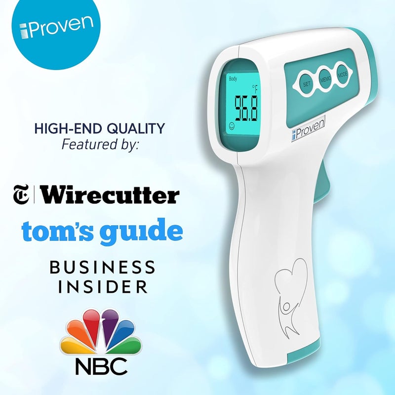 iProvn Infrared Forehead Thermometer for Adults and Infants, Touchless iProven Thermometer, 1sec Instant Accurate Readings, 3 in 1 Including Fever Alarm, Silent & Memory Mode - Image 4