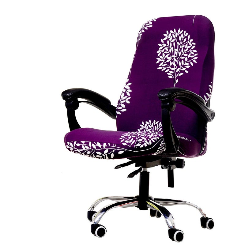 WOMACO Printed Office Chair Covers Stretch Computer Chair Cover Universal Boss Chair Covers Modern Simplism Style High Back Chair Slipcover  Simple Love Large