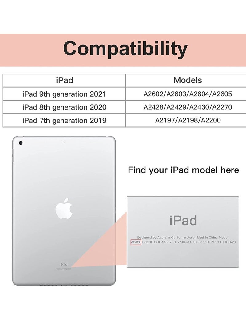 راكسوم حافظة iPad من الجيل التاسع/الثامن/السابع (2021/2020/2019) حافظة iPad مقاس 10.2 بوصة مع حامل قلم رصاص [وضع السكون/التنشيط] أغطية حماية ذكية بحامل مغناطيسي خلفي ناعم من مادة TPU (أخضر) - Image 2
