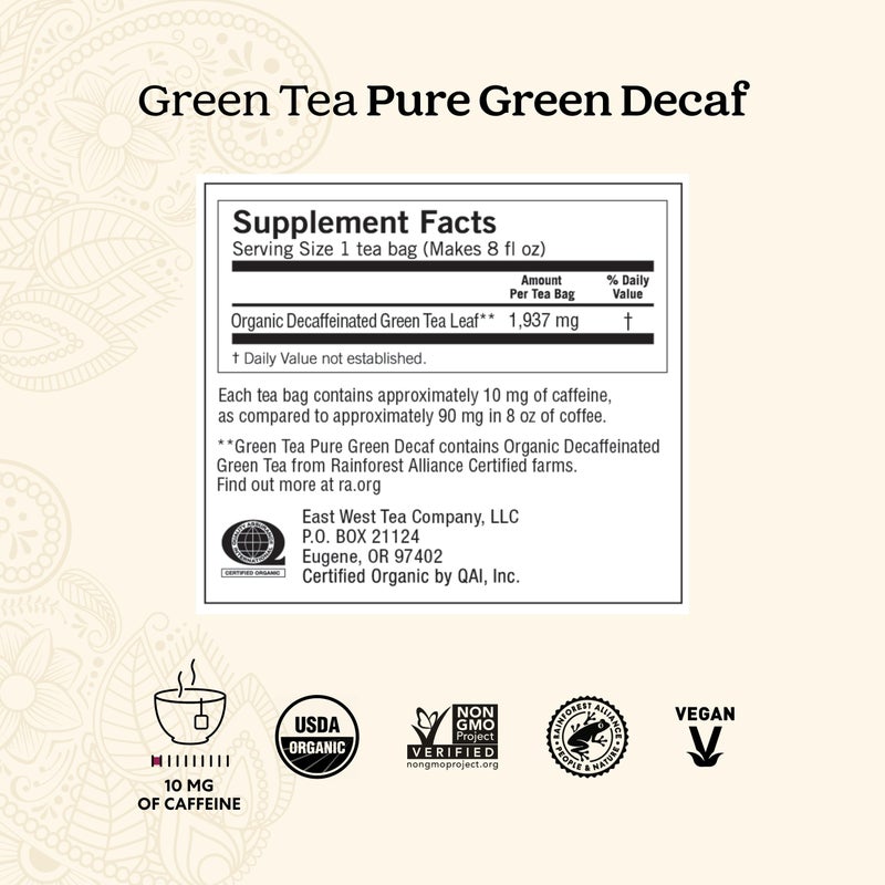 Yogi Tea - Green Tea Pure Green Decaf (6 Pack) - Supports Vitality - 96 Tea Bags - Image 3
