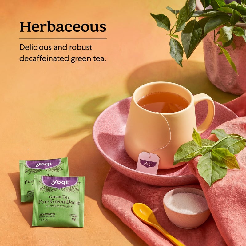 Yogi Tea - Green Tea Pure Green Decaf (6 Pack) - Supports Vitality - 96 Tea Bags - Image 4