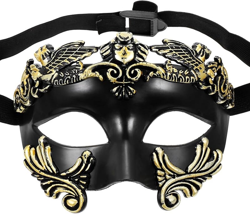 Egyptian Warrior Half Face Mask Halloween Cosplay Prop Roman Greek Vintage Style - Image 1