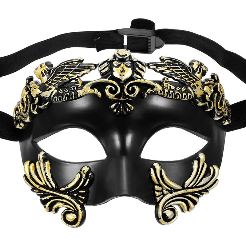Egyptian Warrior Half Face Mask Halloween Cosplay Prop Roman Greek Vintage Style - Image 2