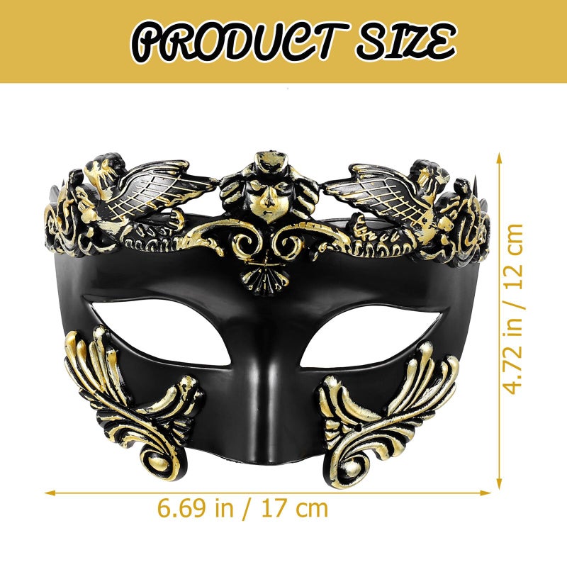 Egyptian Warrior Half Face Mask Halloween Cosplay Prop Roman Greek Vintage Style - Image 5