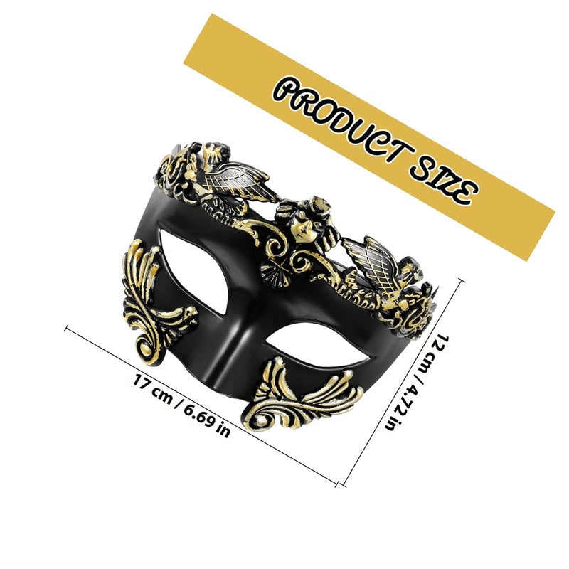 Egyptian Warrior Half Face Mask Halloween Cosplay Prop Roman Greek Vintage Style - Image 3